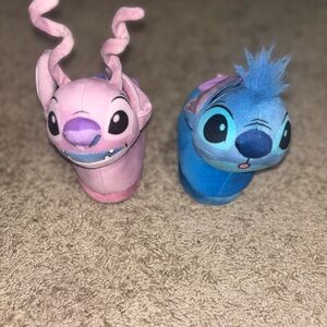 Disney Stitch and Angel kid slippers - Pink & Blue